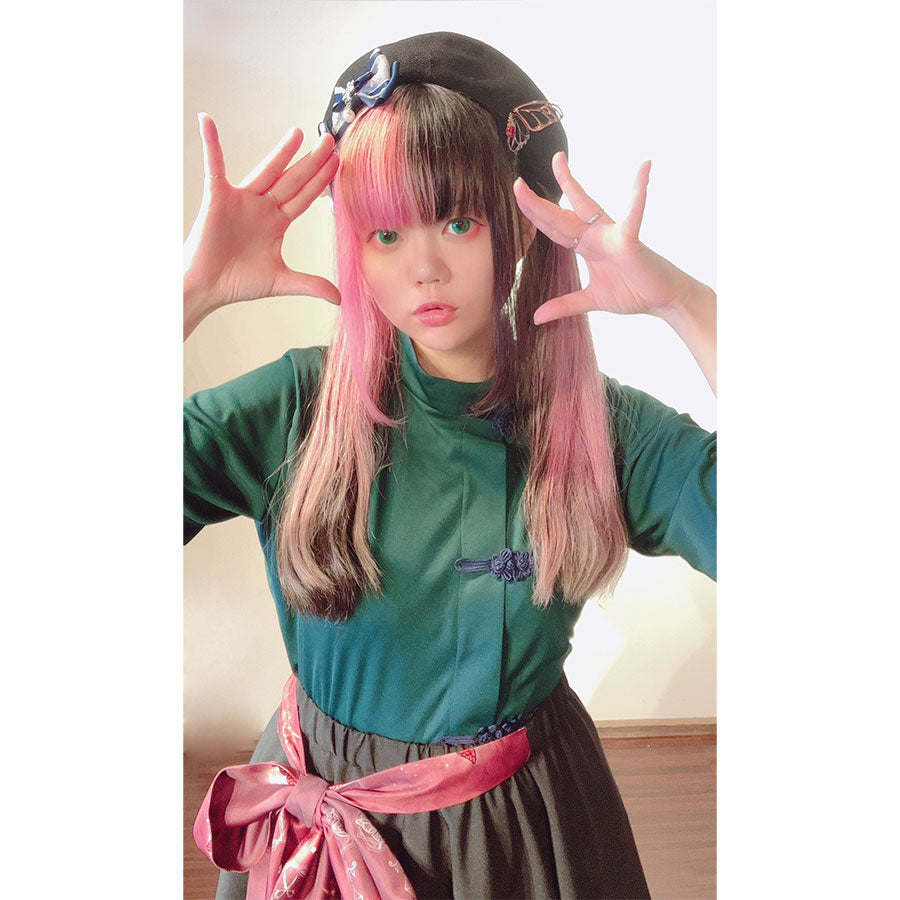 モリグチカ 半袖シノワズリトップス GRN