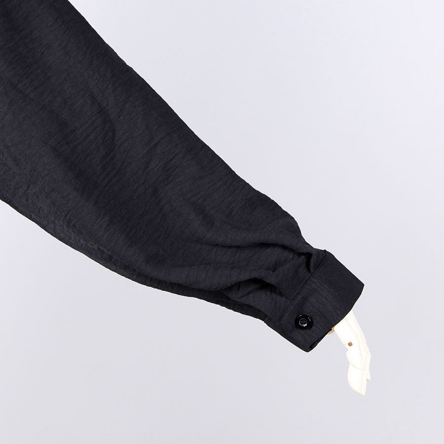 gouk fluttering long shirt / BK-NV