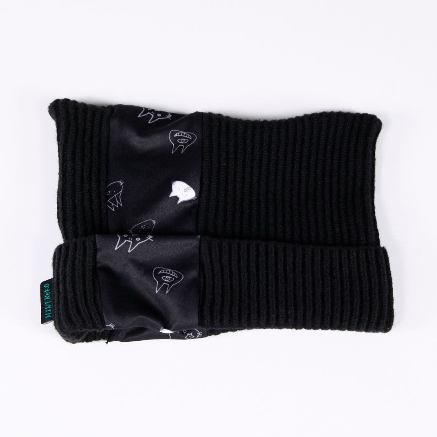 MINT NeKO ネコ耳ニット帽 BK-GY