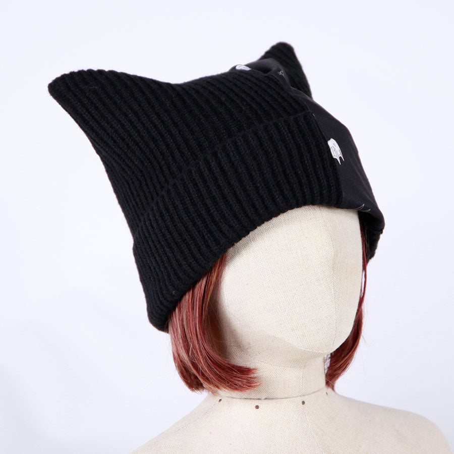 MINT NeKO ネコ耳ニット帽 BK-GY