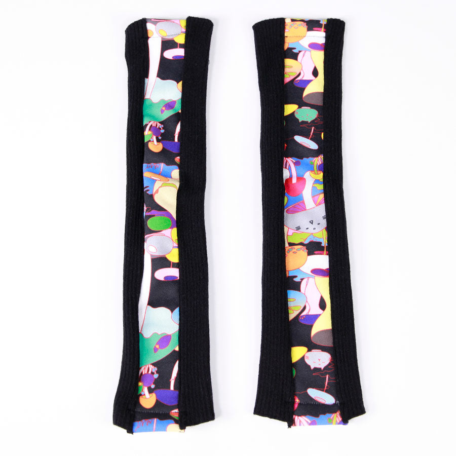 MINT NeKO グラフィック切替アームカバー BK-YEL