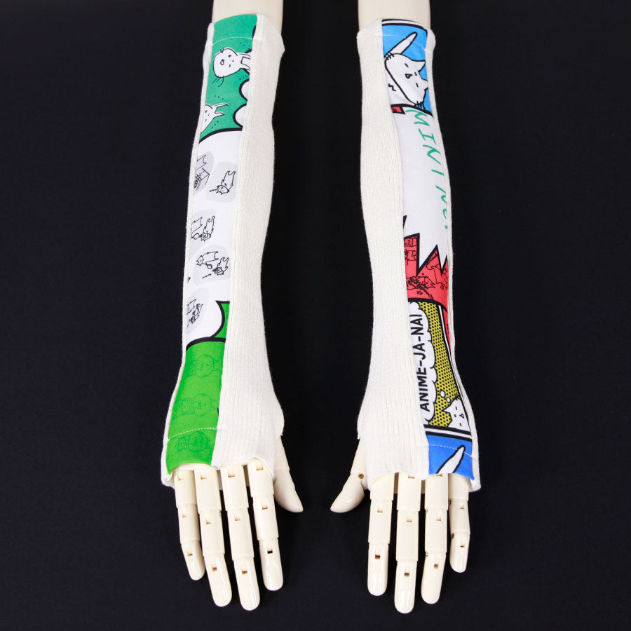 MINT NeKO グラフィック切替アームカバー WH-GRN
