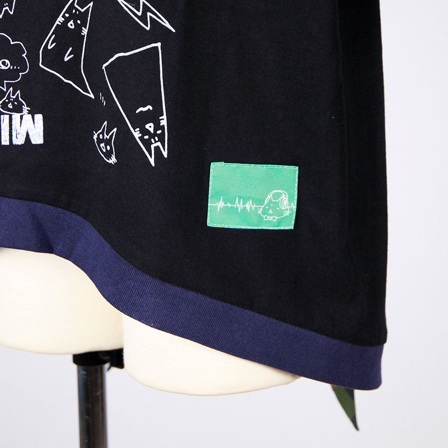 MINT NeKO ハンドプリントネコミミカットソー A