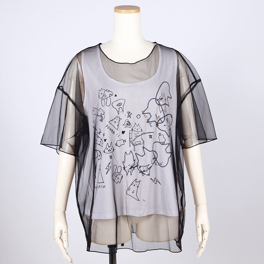 MINT NeKO See-through Layered Tops / C
