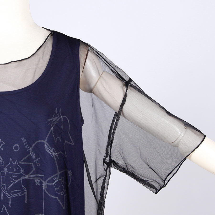 MINT NeKO See-through Layered Tops / D