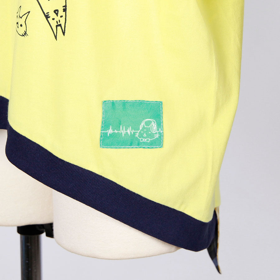 MINT NeKO Hand Printed Cat Ears Tops / F