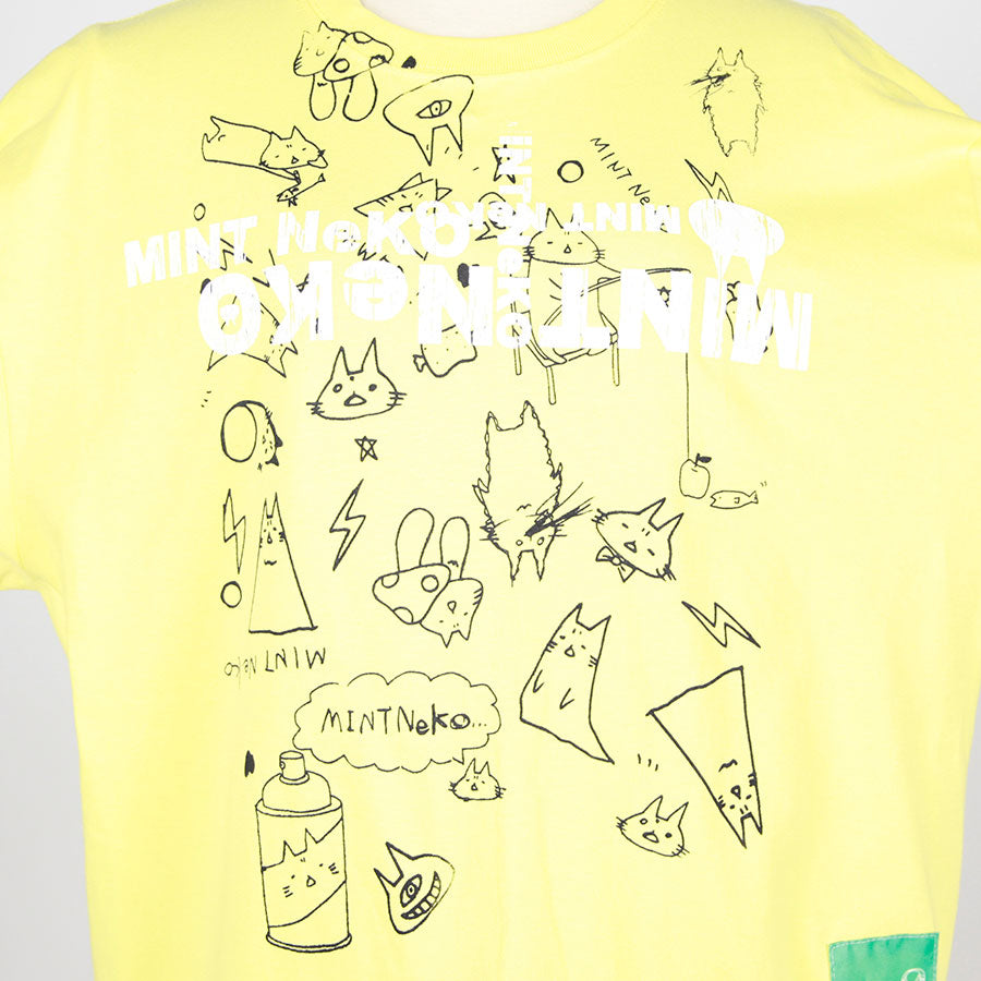 MINT NeKO Hand Printed Cat Ears Tops / F