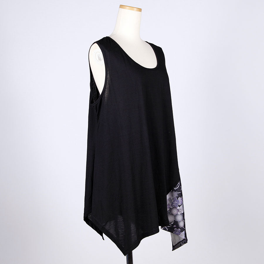 gouk Fluttering Tank top / BK-GY