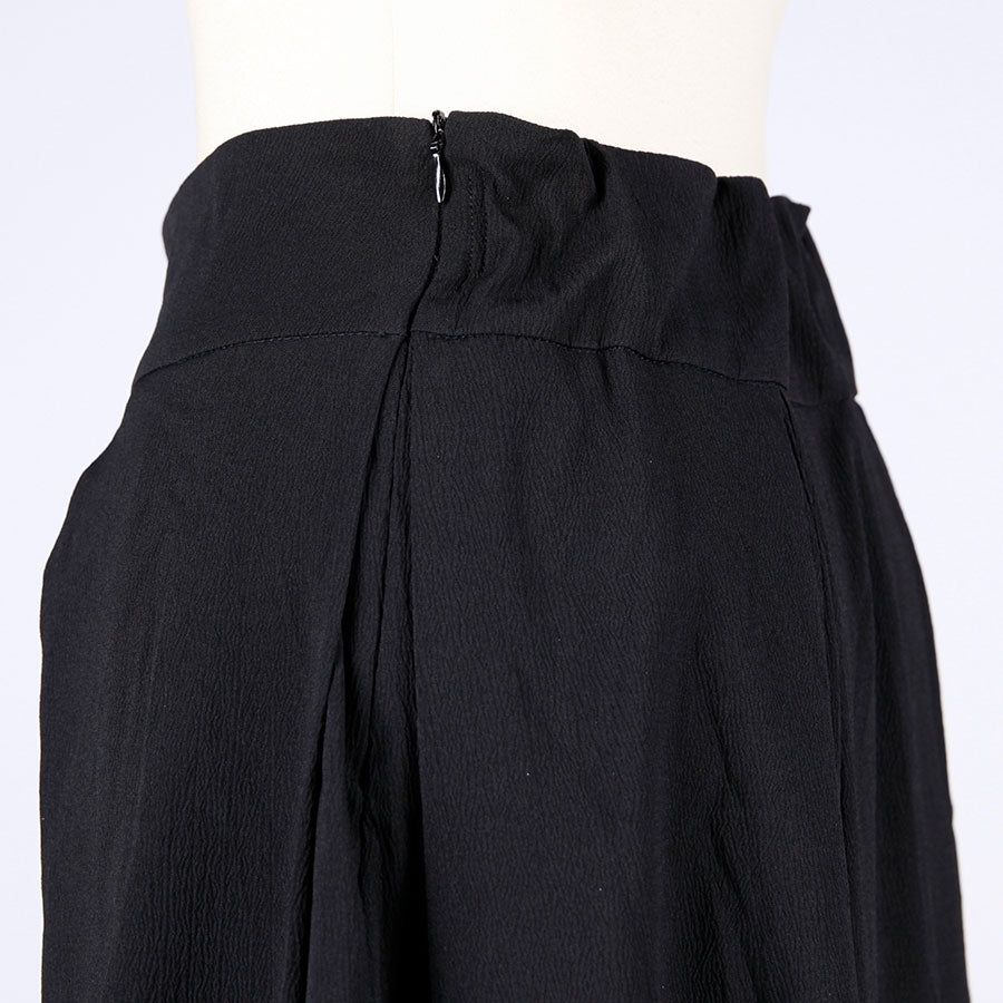 【一点物】TKg 蒼い鶴和柄 タック入りスカート