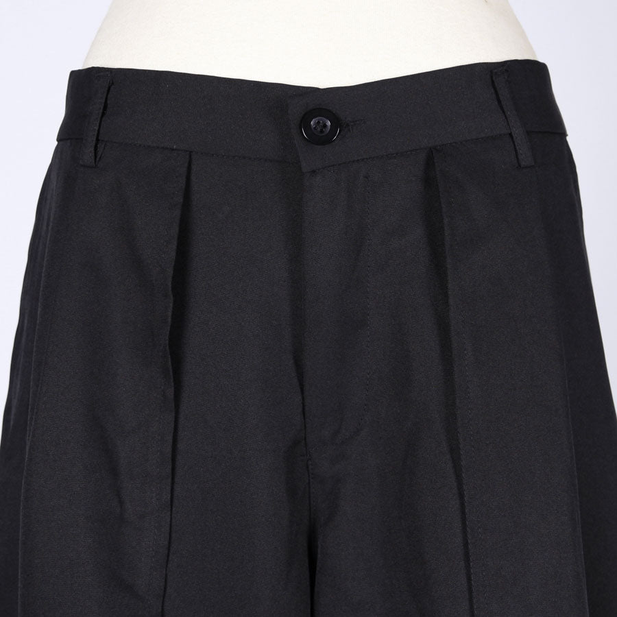 【一点物】TKg 花中の折り鶴黒 あて布付きパンツ