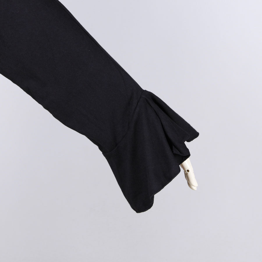 【一点物】TKg 花の中の鶴 変形着物襟トップス緑