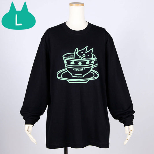 MINT NeKO Tea Party Long Sleeve T-shirt / L