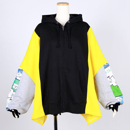 MINT NeKO Patchwork Wide Hoodie / B