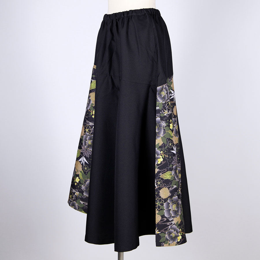 gouk 6枚切り替えフレアースカート BK-KHA