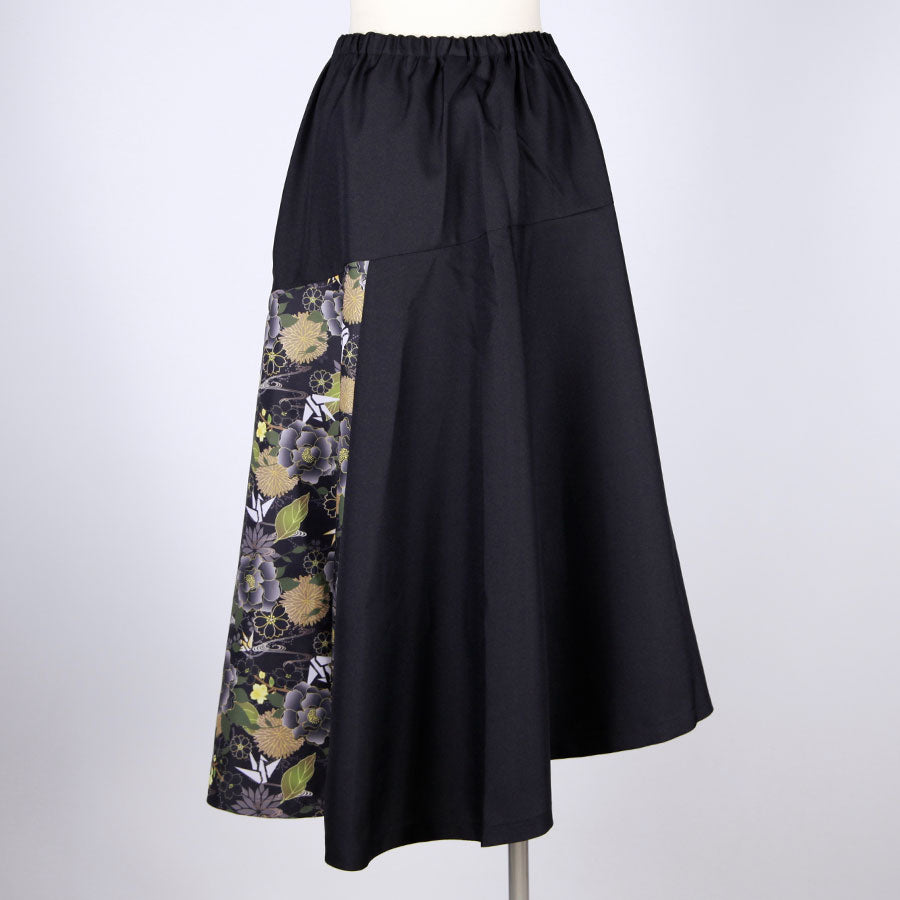 gouk 6枚切り替えフレアースカート BK-KHA