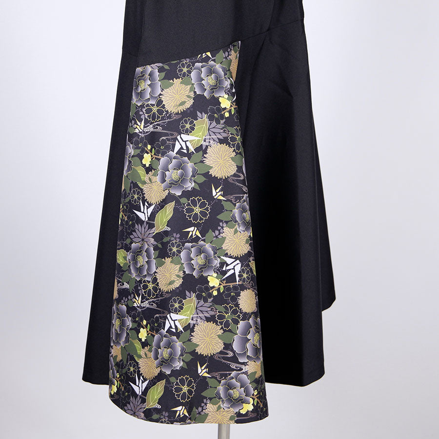 gouk 6枚切り替えフレアースカート BK-KHA