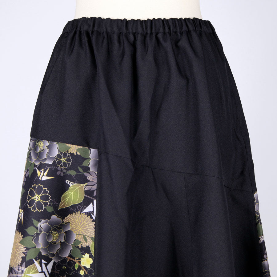 gouk 6枚切り替えフレアースカート BK-KHA