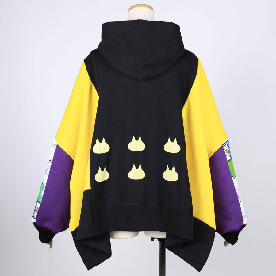 MINT NeKO Patchwork Wide Hoodie / C