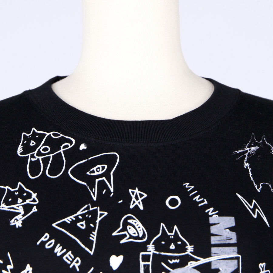 MINT NeKO Hand Printed Cat Ears Tops / H