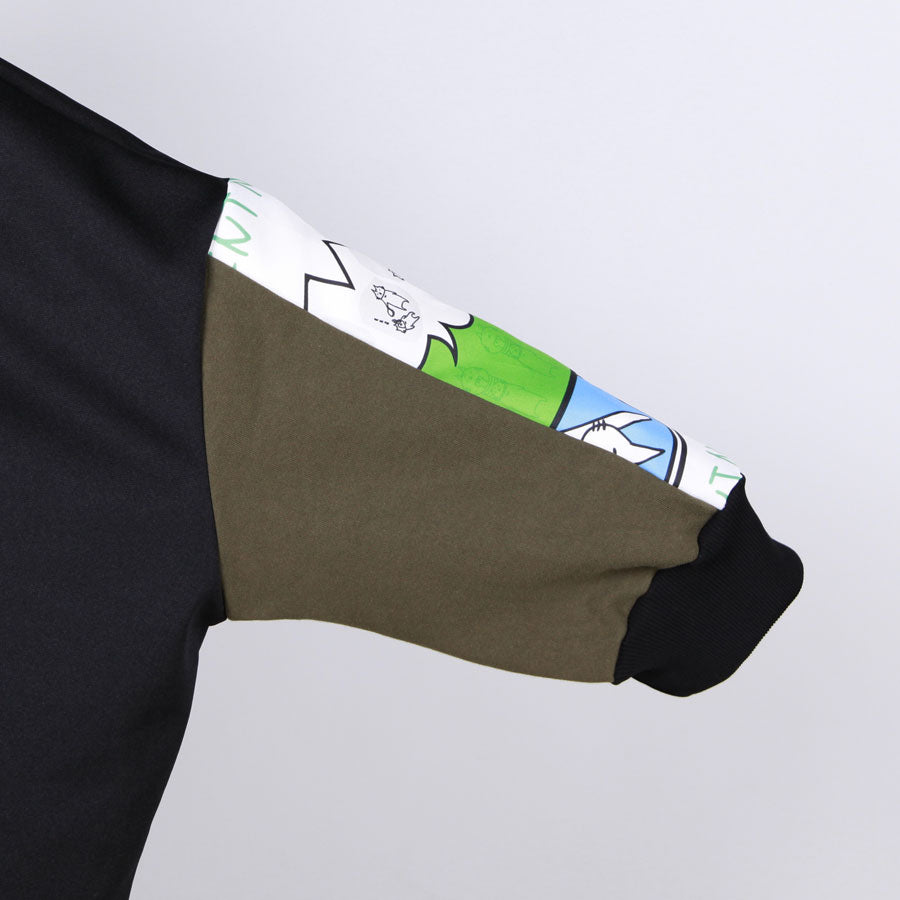 MINT NeKO パッチワークワイドパーカ E