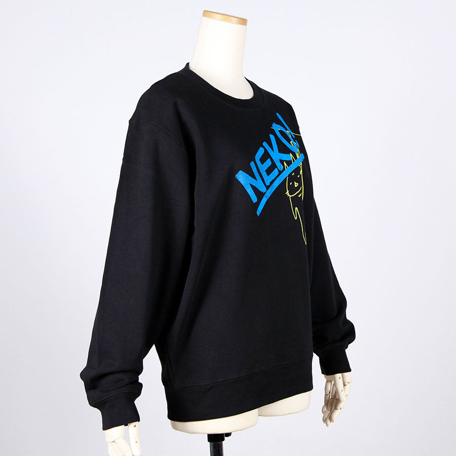 MINT NeKO Wagahai Hanging Sweatshirt / BK-BL