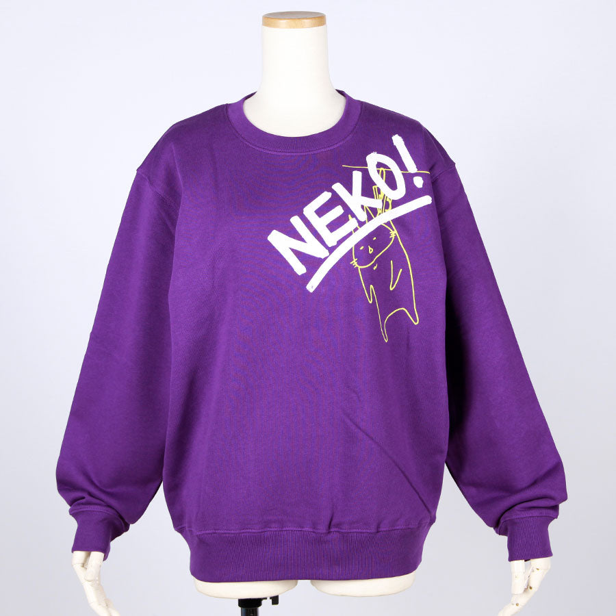 MINT NeKO Wagahai Hanging Sweatshirt / PUR-WH