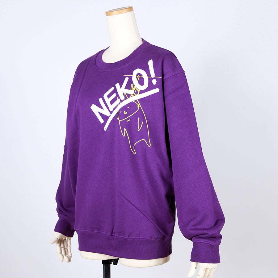MINT NeKO Wagahai Hanging Sweatshirt / PUR-WH