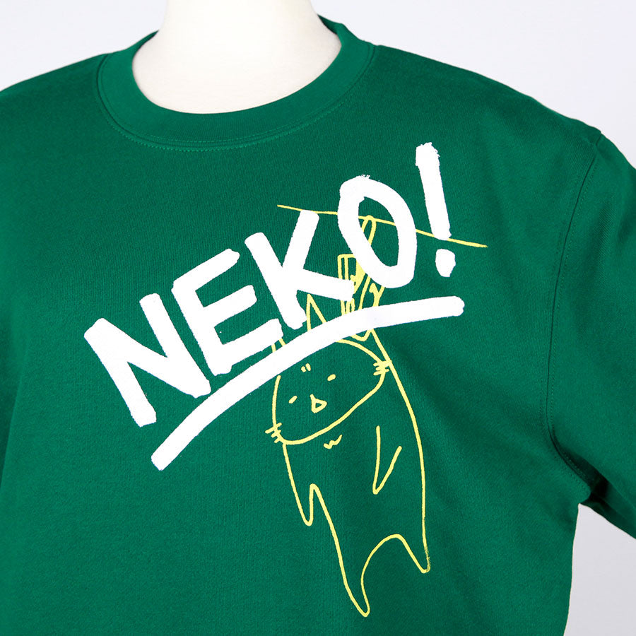 MINT NeKO Wagahai Hanging Sweatshirt / GRN-WH