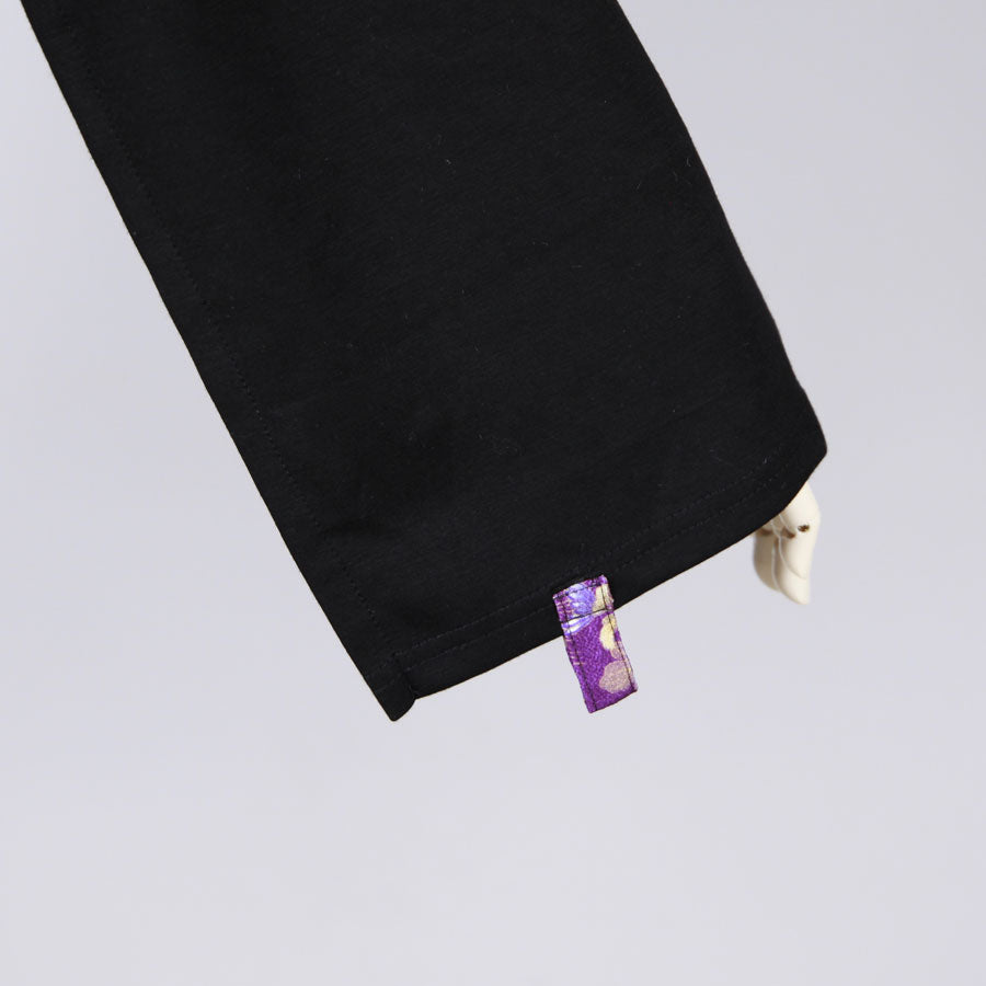 【一点物】TKg 紫縮緬和柄 スリット袖トップス