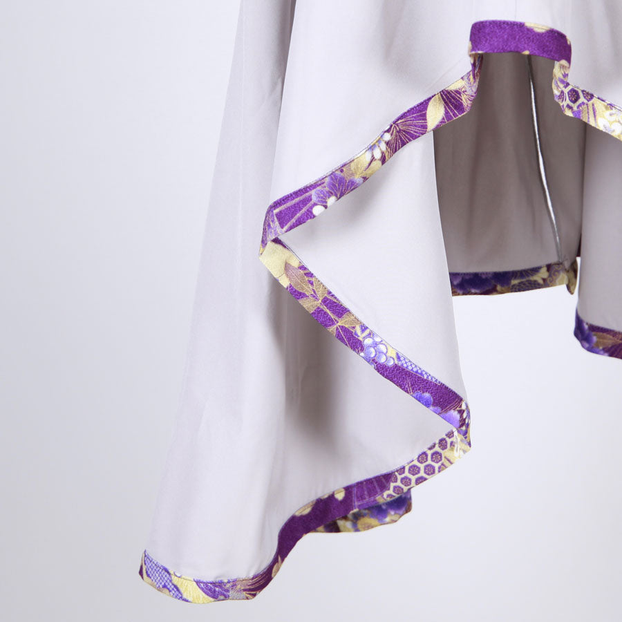 【一点物】TKg 紫縮緬和柄 オーバースカート