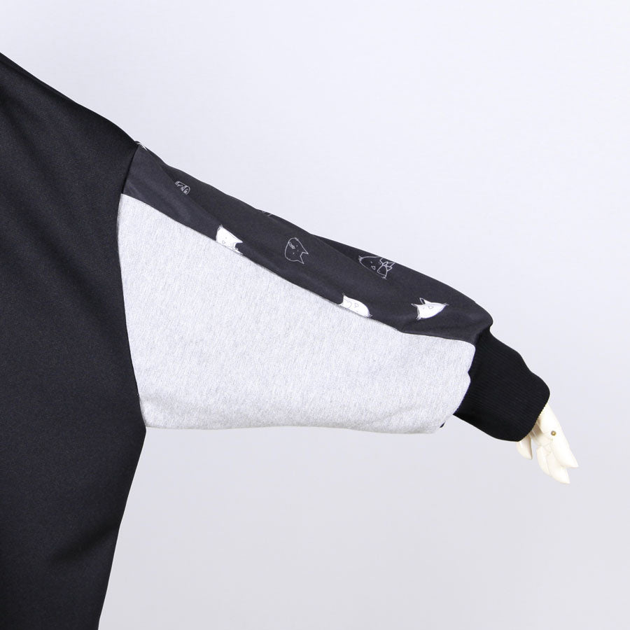 MINT NeKO Patchwork Wide Hoodie / A