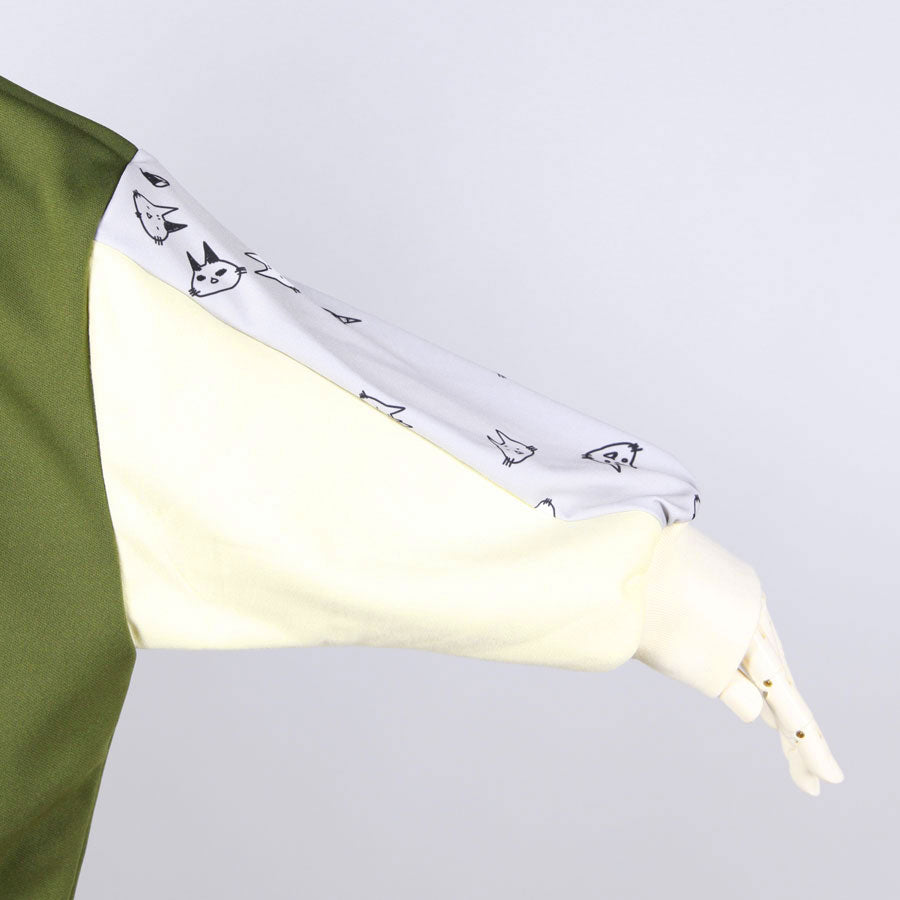 MINT NeKO Patchwork Wide Sweatshirt / D