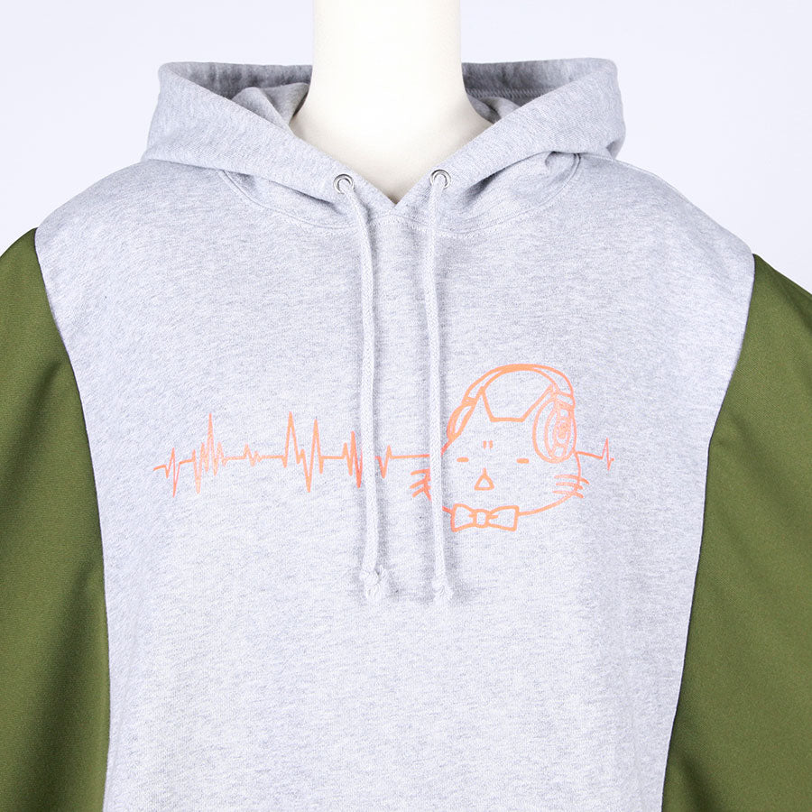 MINT NeKO パッチワークワイドフーディー E