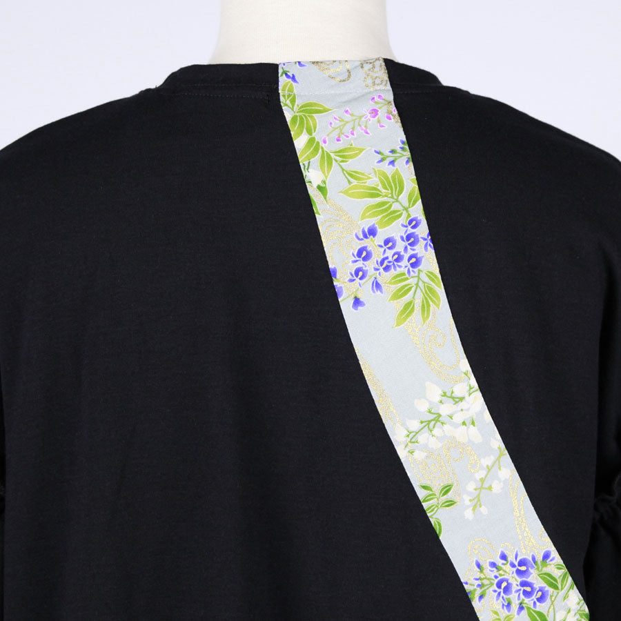 【一点物】TKg 秘色色の藤 くるくる切り替えトップス