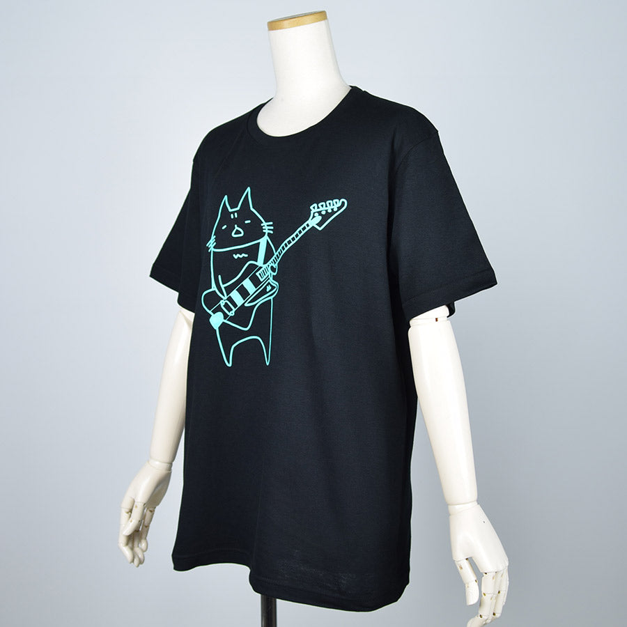MINT NeKO ベースTシャツ BK-GRN・L