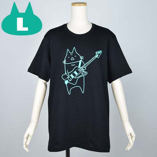 MINT NeKO ベースTシャツ BK-GRN・L
