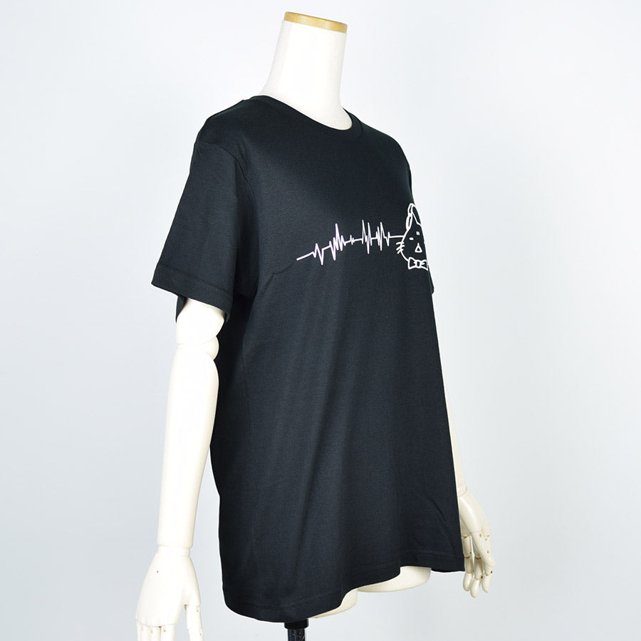 MINT NeKO ヘッドホンTシャツ BK-WH・M