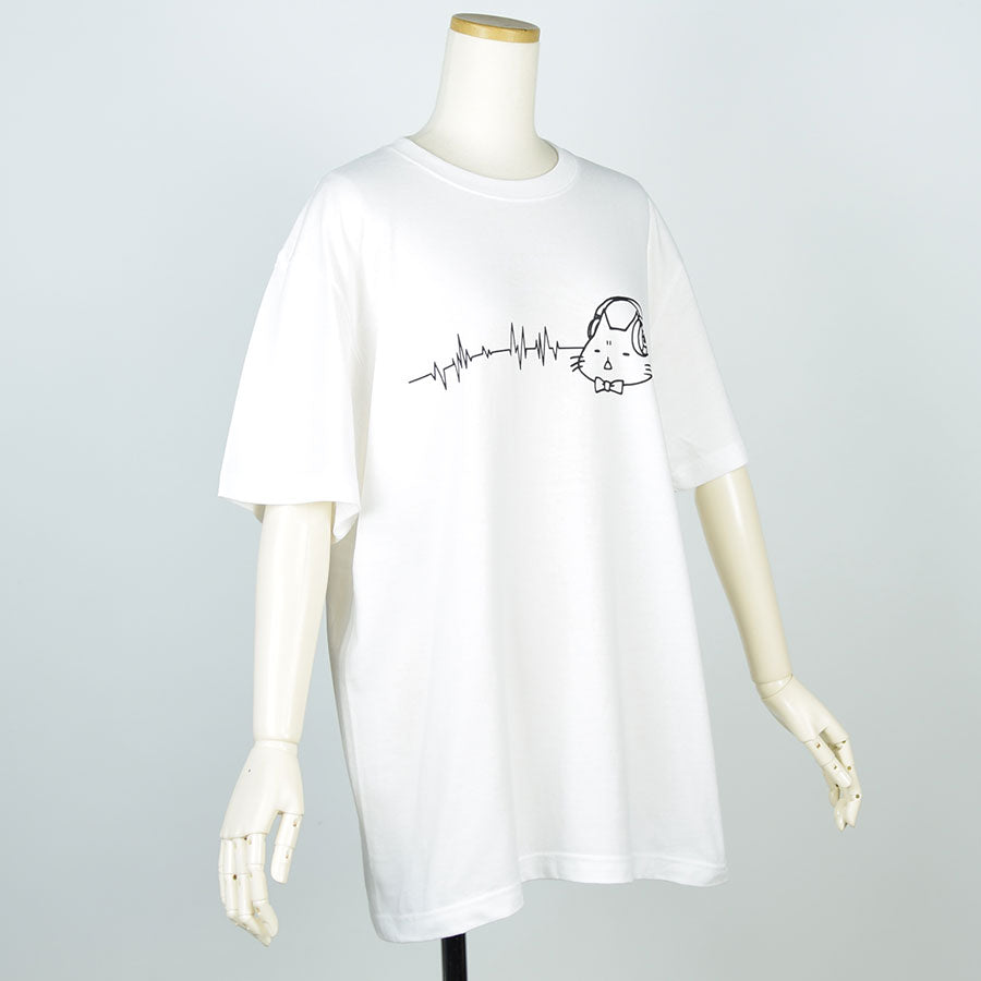 MINT NeKO ヘッドホンTシャツ WH-BK・L