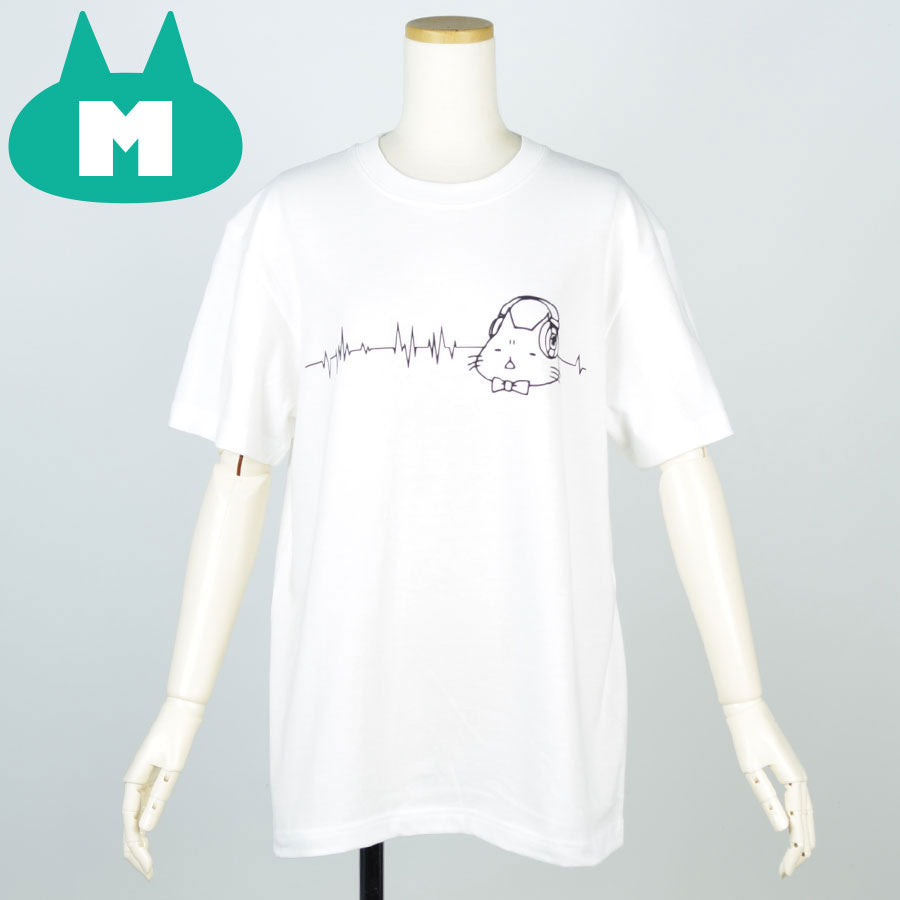 MINT NeKO Headphone T-shirt WH-BK・M