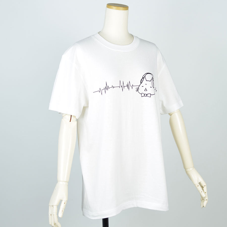 MINT NeKO Headphone T-shirt WH-BK・M