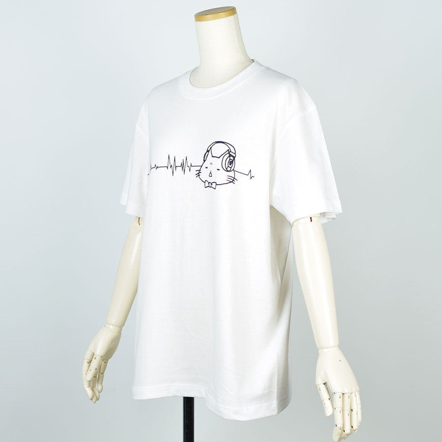 MINT NeKO Headphone T-shirt WH-BK・M