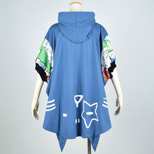 MINT NeKO Big Sleeve Poncho Hoodie BL