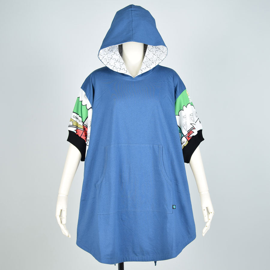 MINT NeKO Big Sleeve Poncho Hoodie BL