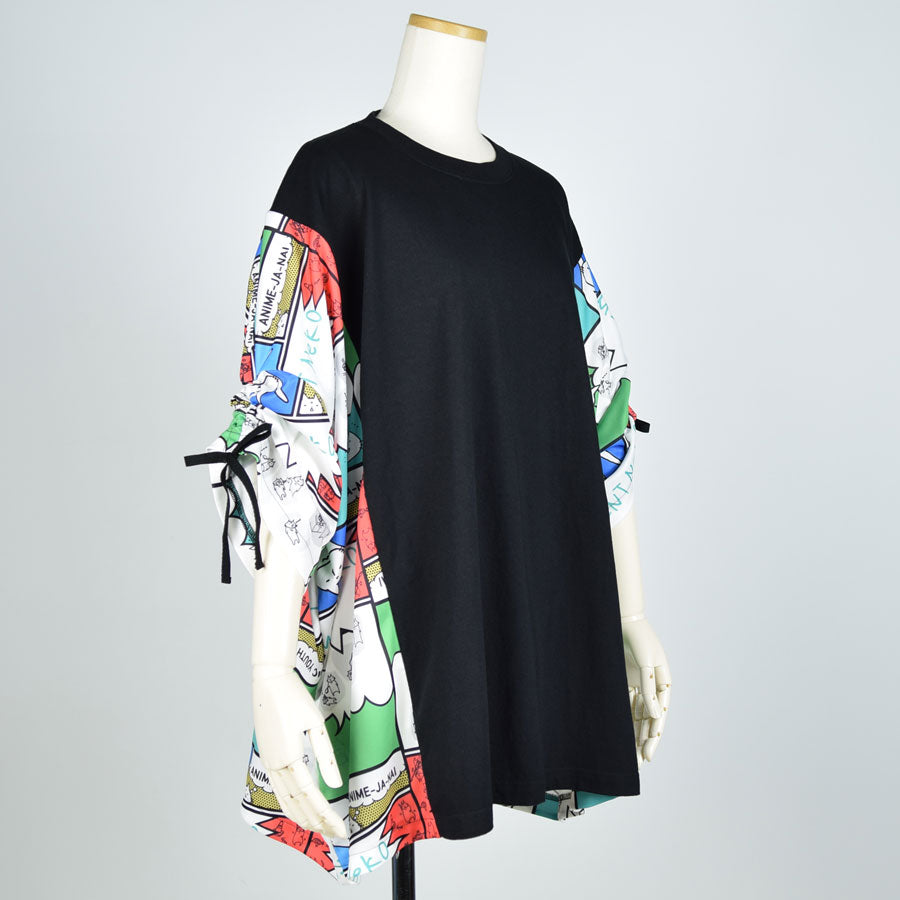 MINT NeKO Gather Sleeve Tops BK-GRN