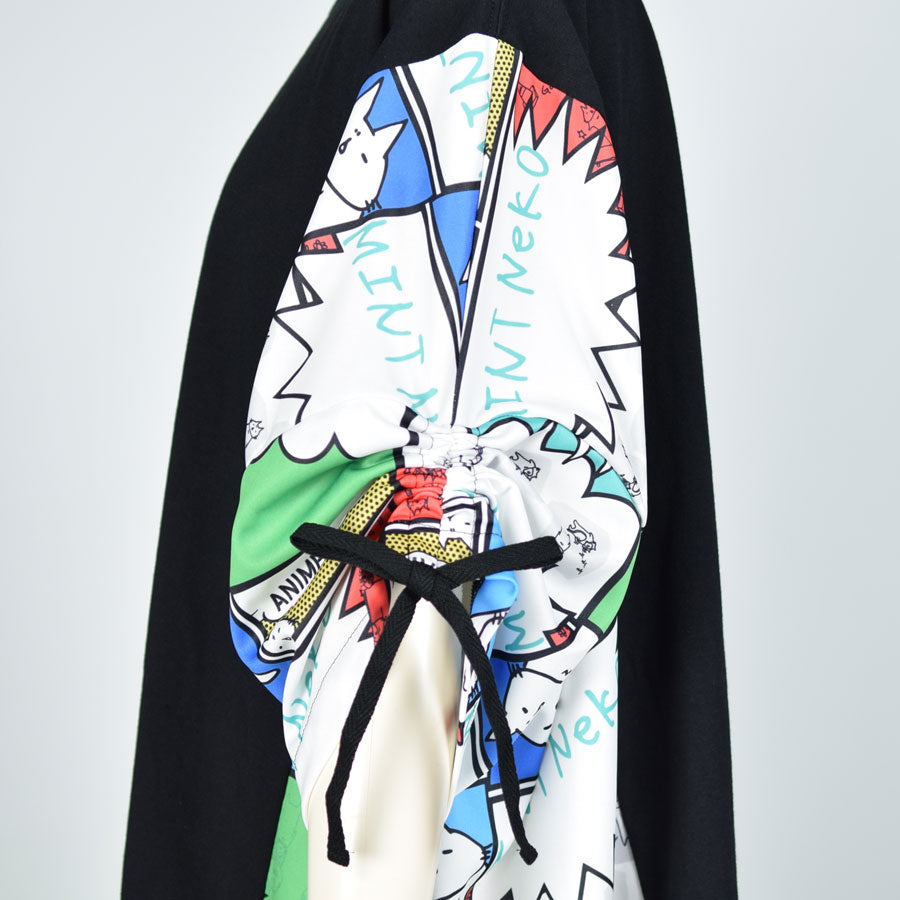 MINT NeKO Gather Sleeve Tops BK-GRN