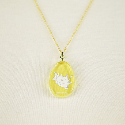 MINT NeKO Wagahai Jumping Out Of The Necklace YEL