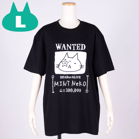 MINT NeKO Paul is the questioner T -shirt BK ・ L