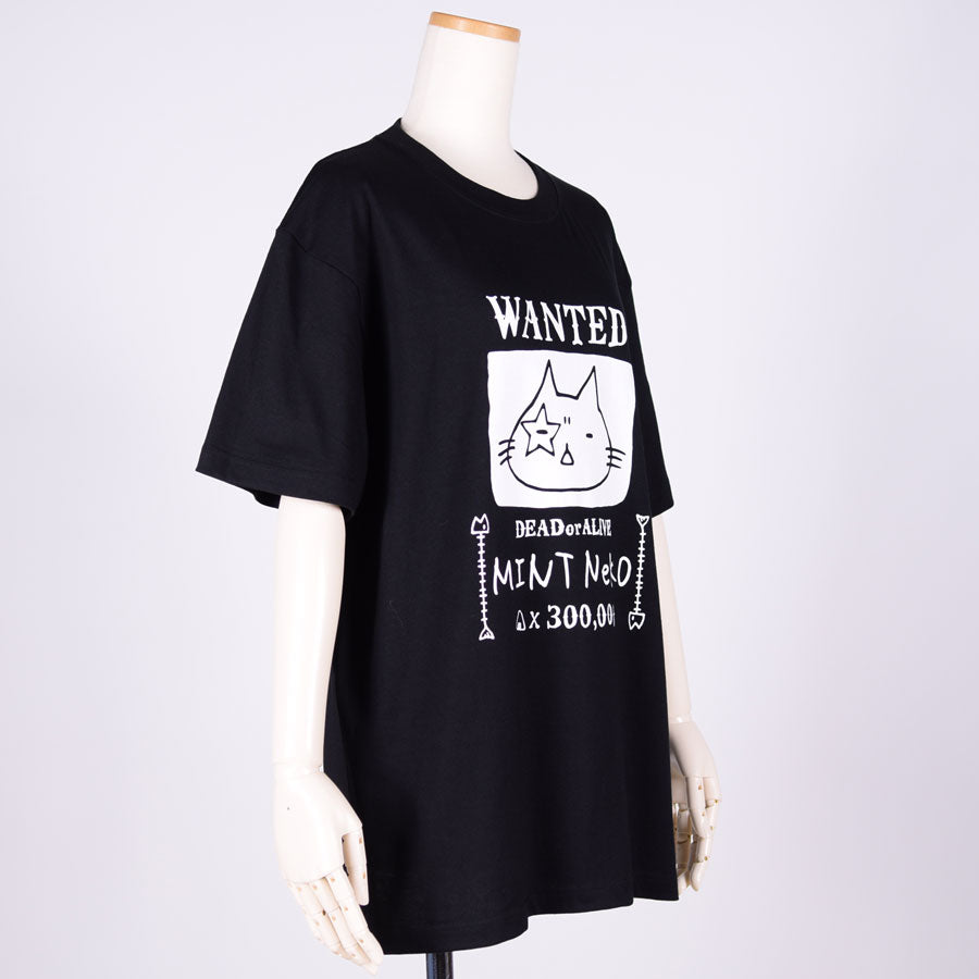 MINT NeKO Paul is the questioner T -shirt BK ・ L