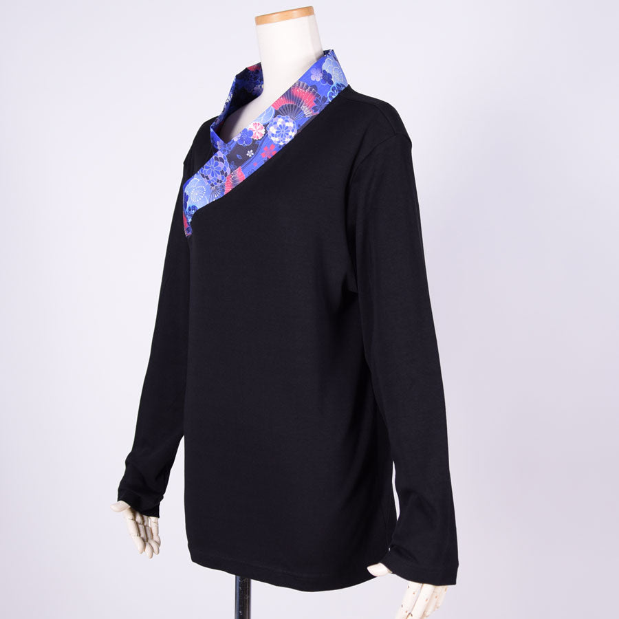 gouk Kimono Collar Long Sleeve T-shirt / J