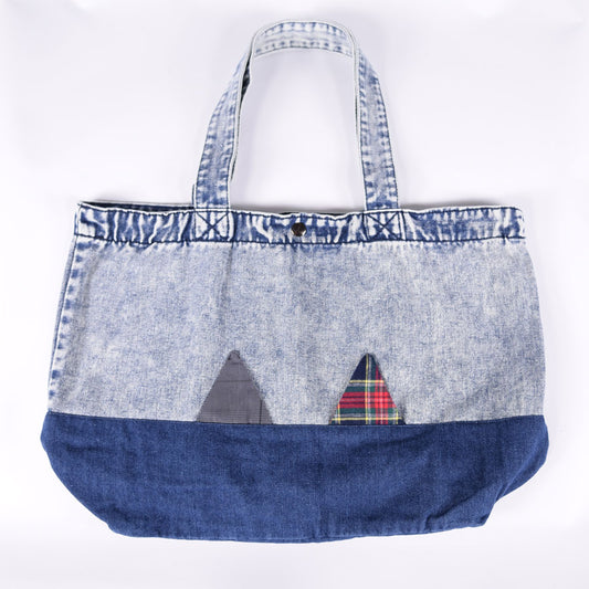 MINT NeKO Patch Work Denim Tote Bag / B